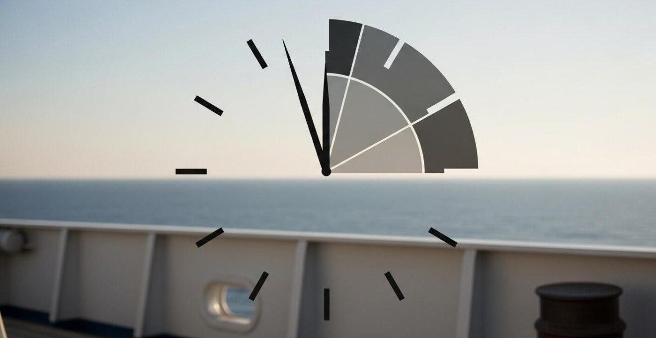 Diagramme visuel montrant la succession de courtes siestes polyphasiques réparties sur 24h pour un marin en mer
