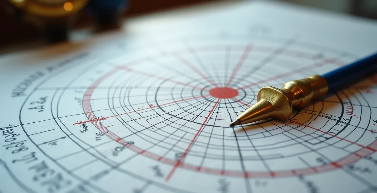 Graphique de polaire de vitesse d'un voilier avec instruments de navigation