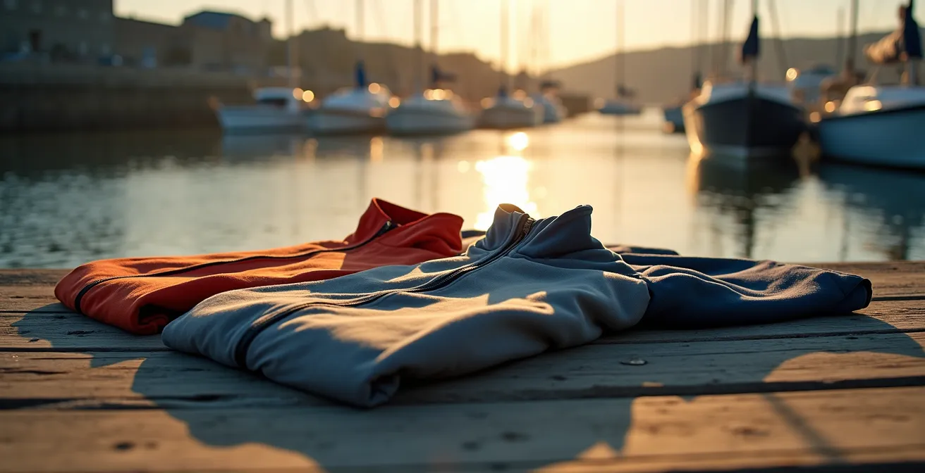 Système trois couches de vêtements techniques pour la navigation